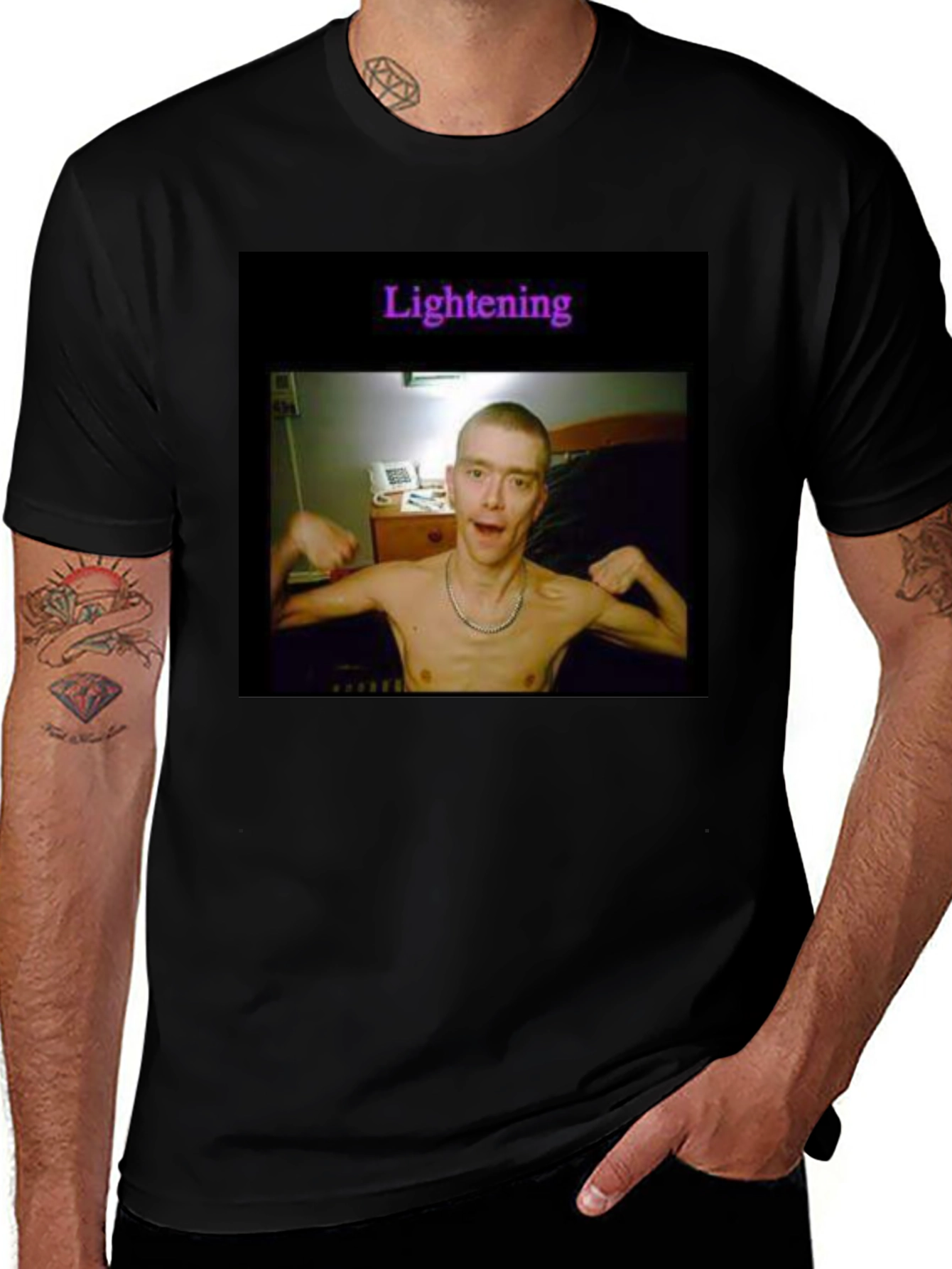 Novelty Graphic Tee - Lightening Design