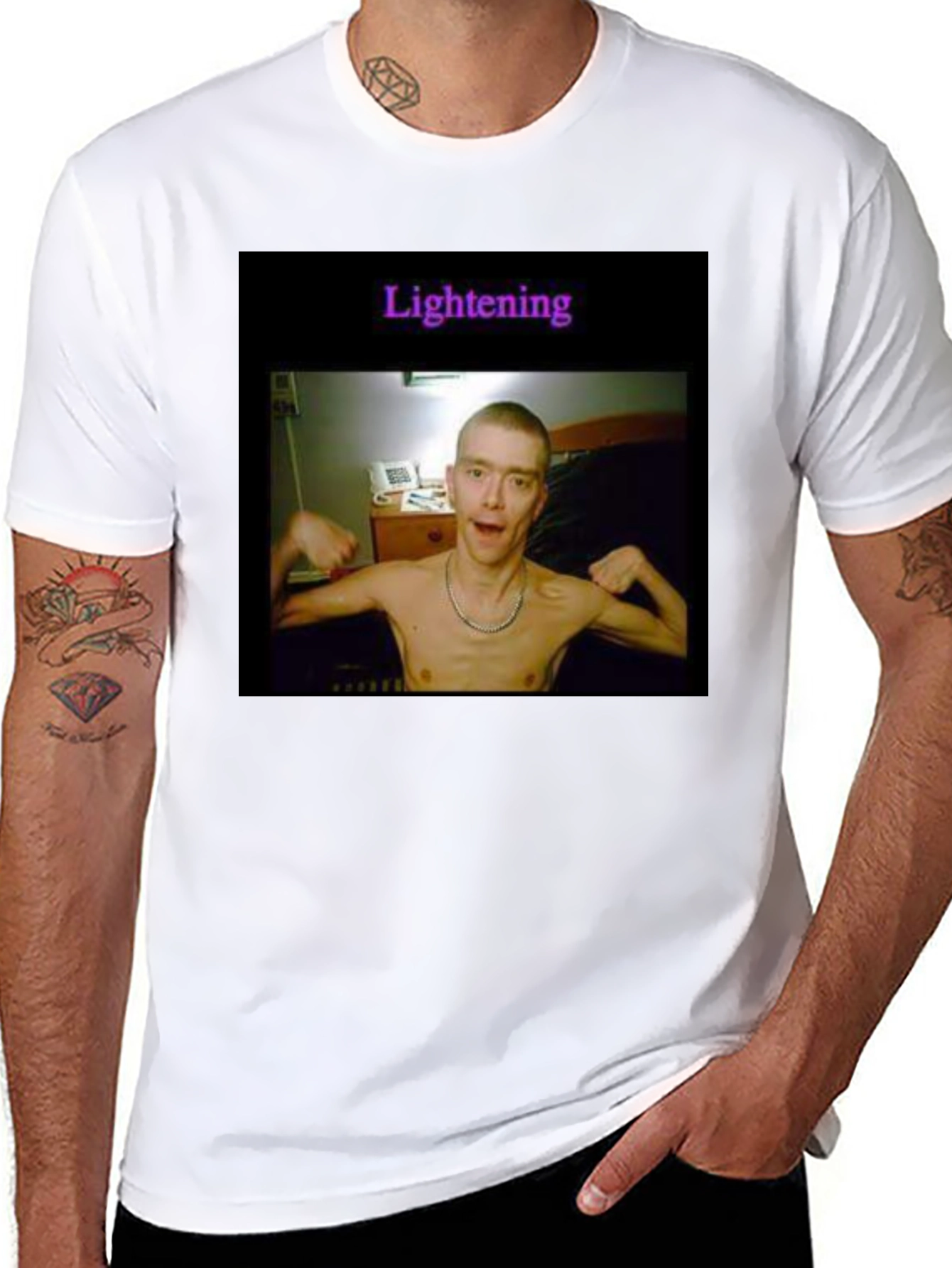Novelty Graphic Tee - Lightening Design