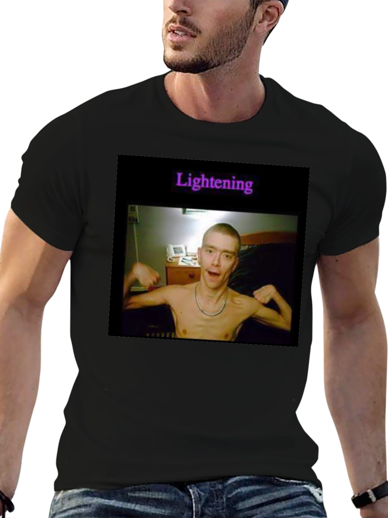 Novelty Graphic Tee - Lightening Design