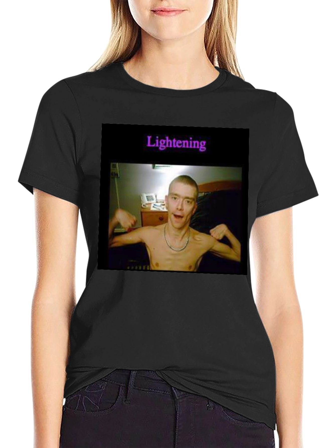Novelty Graphic Tee - Lightening Design