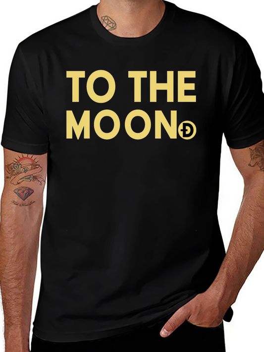 To the Moon Doge T-Shirt Black
