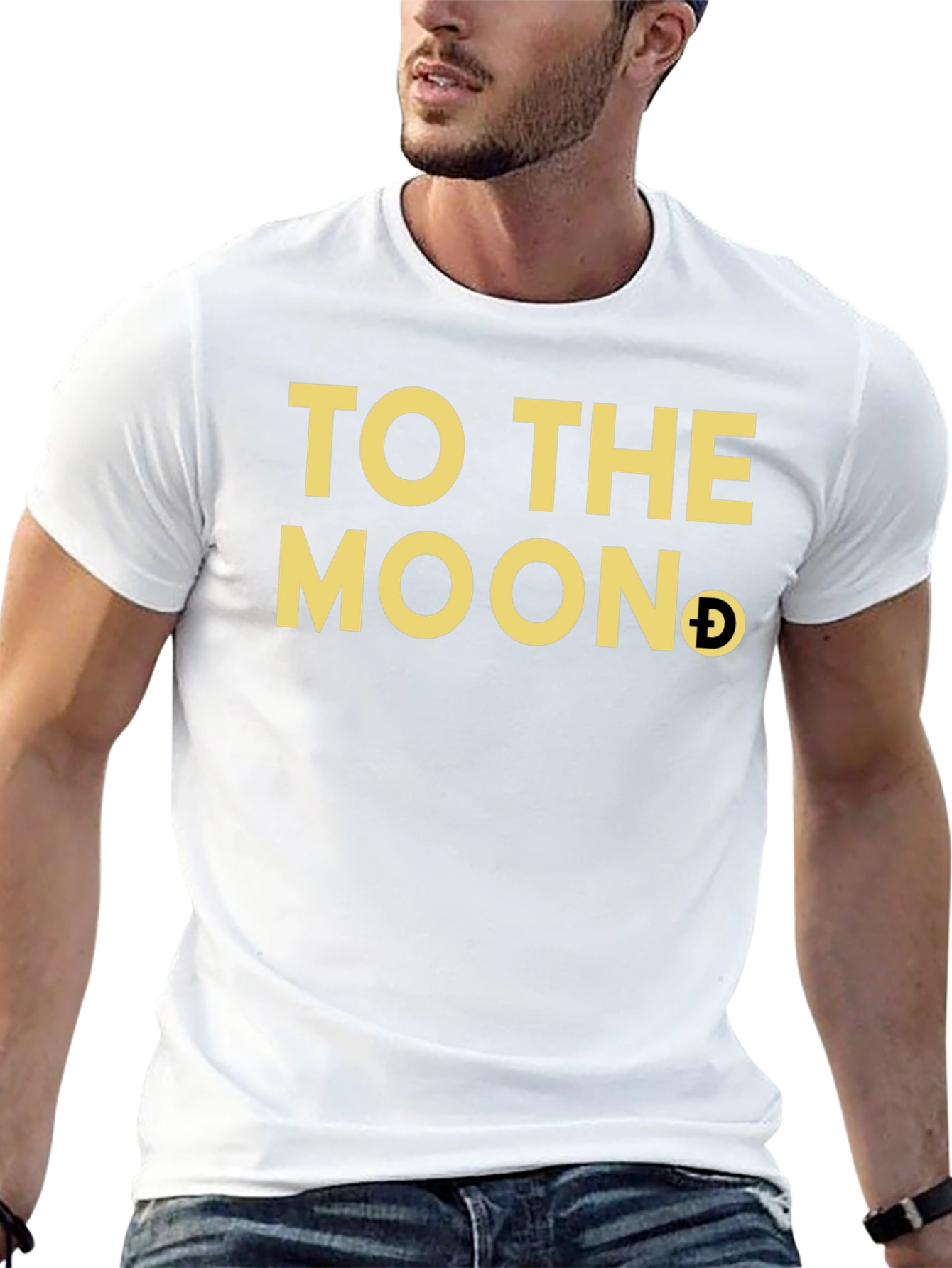 To the Moon Doge T-Shirt Black