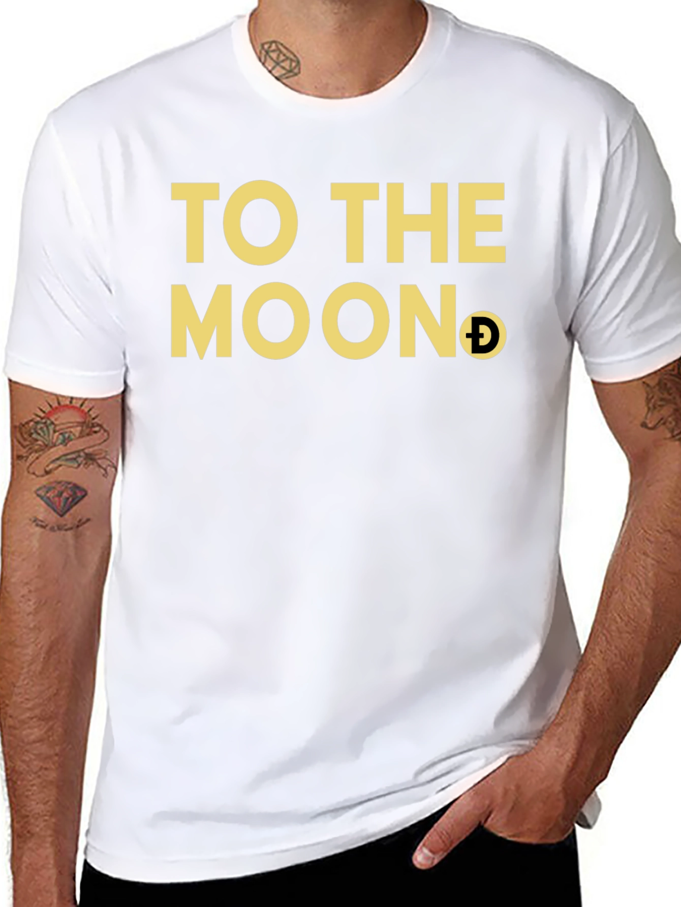 To the Moon Doge T-Shirt Black