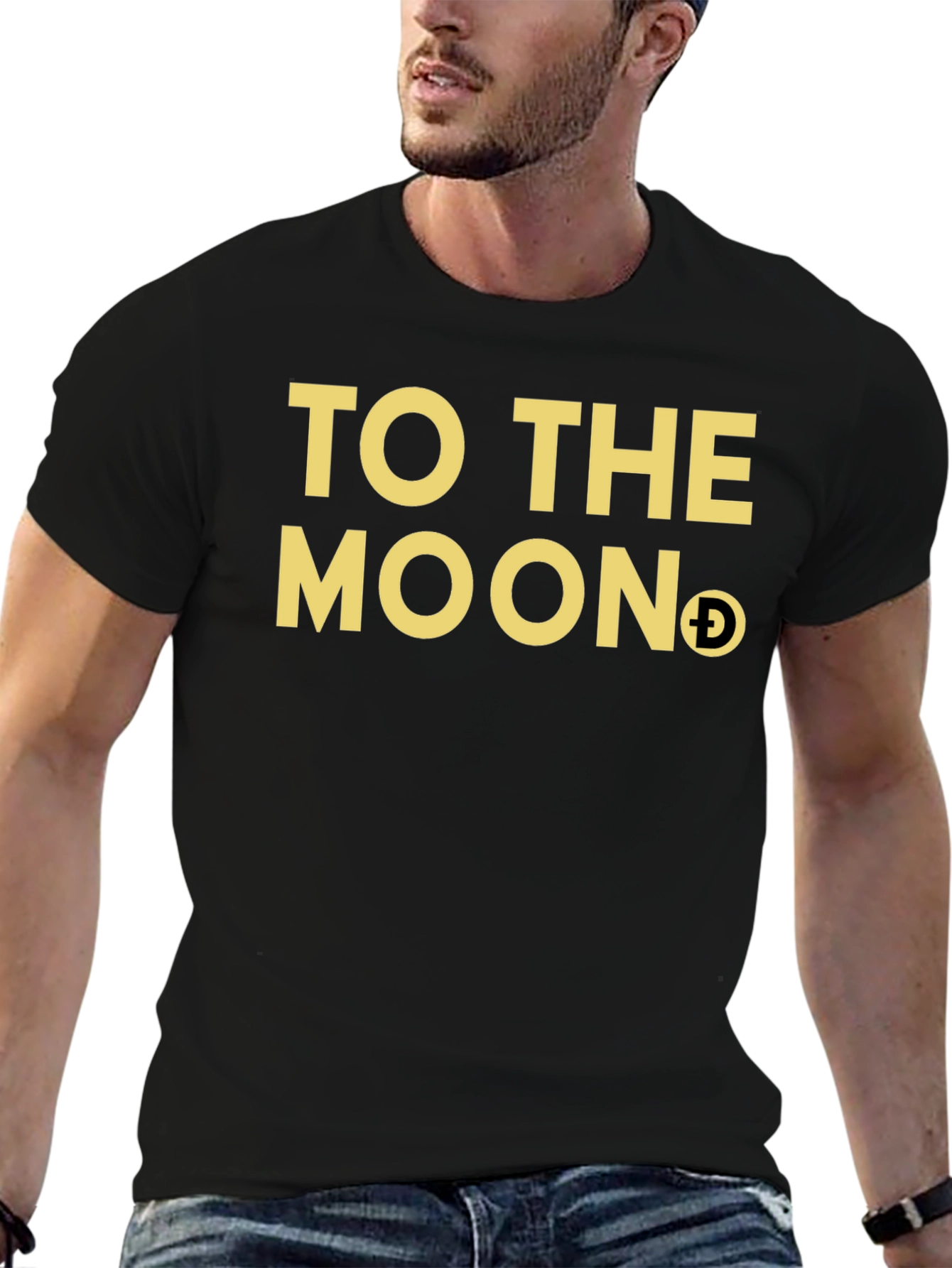 To the Moon Doge T-Shirt Black