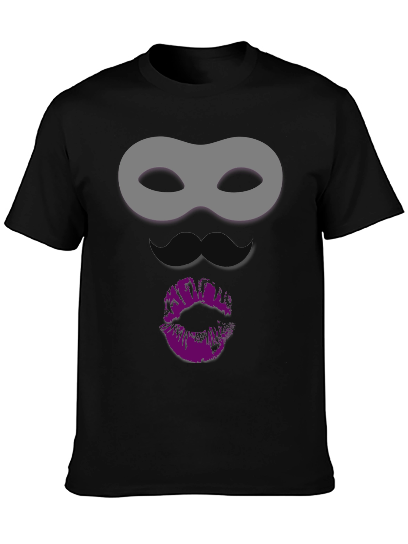 Masked Kiss Graphic Tee - Fun Novelty T-Shirt