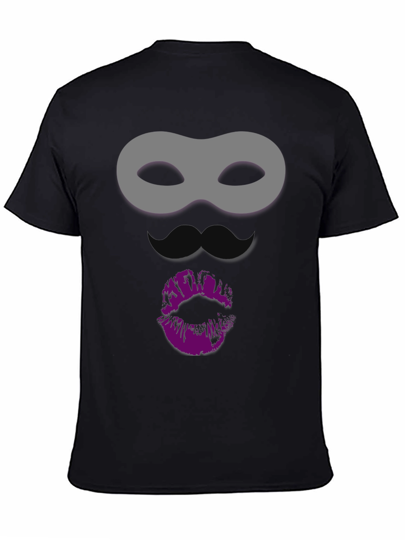 Masked Kiss Graphic Tee - Fun Novelty T-Shirt