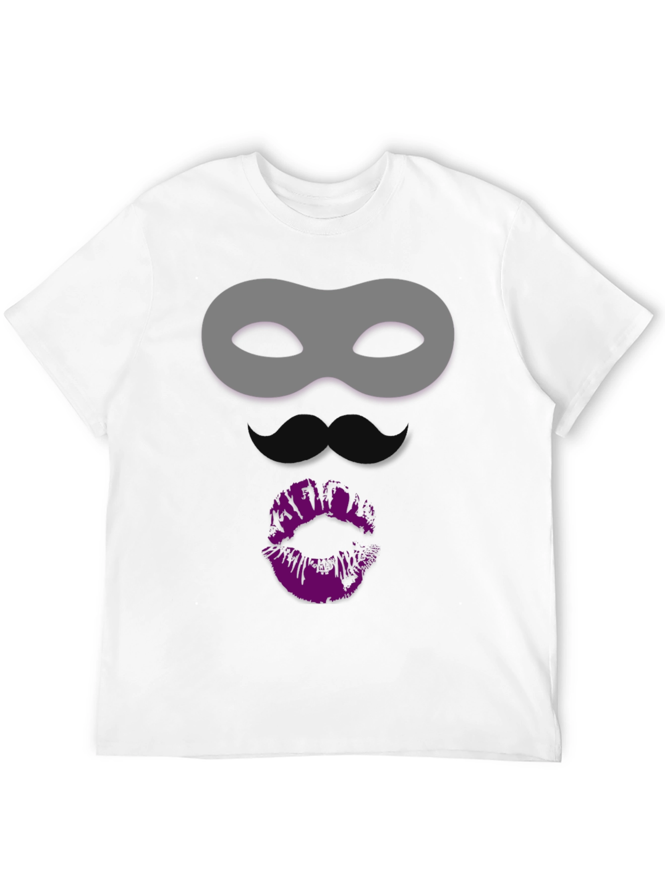 Masked Kiss Graphic Tee - Fun Novelty T-Shirt