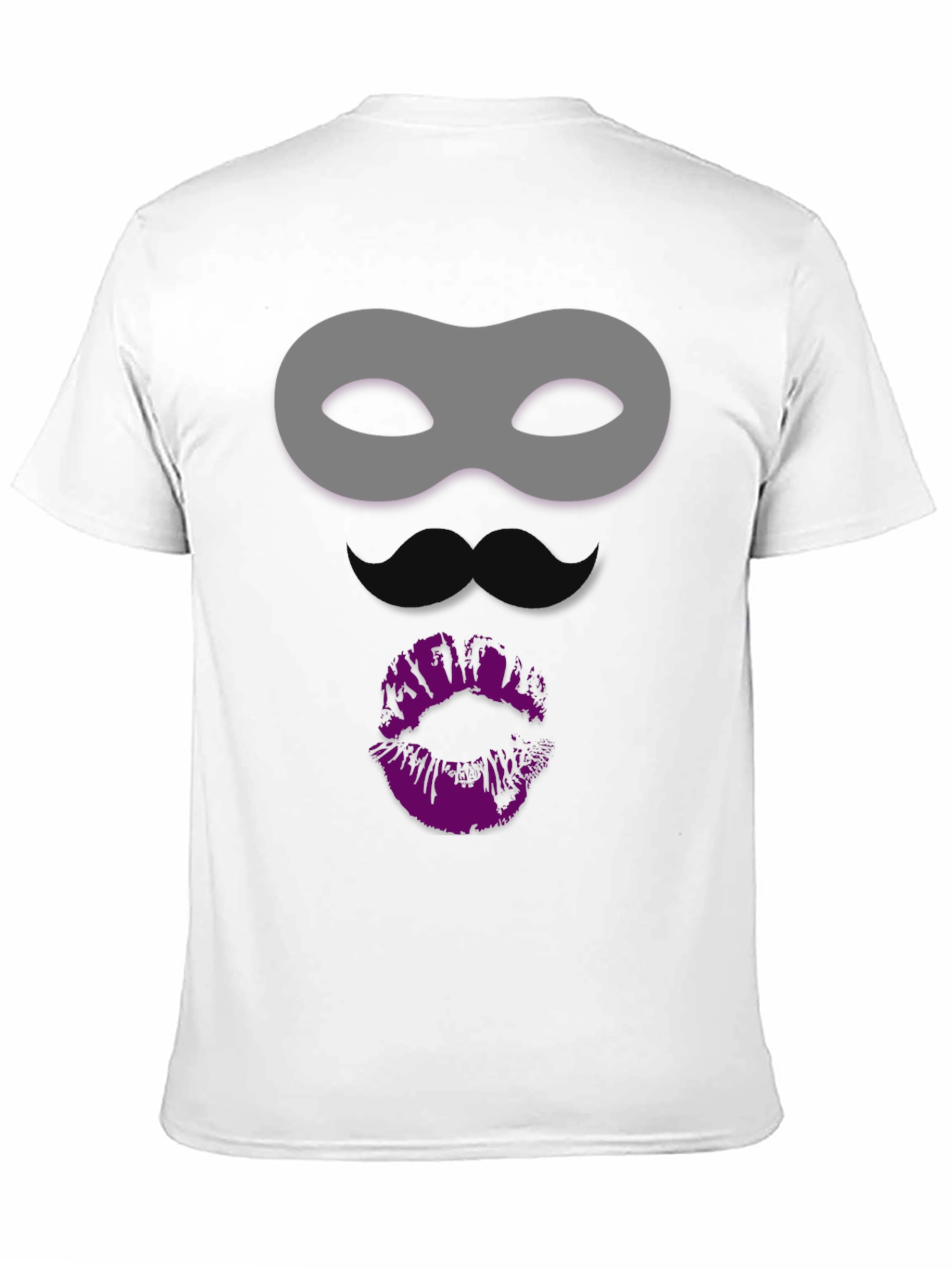Masked Kiss Graphic Tee - Fun Novelty T-Shirt
