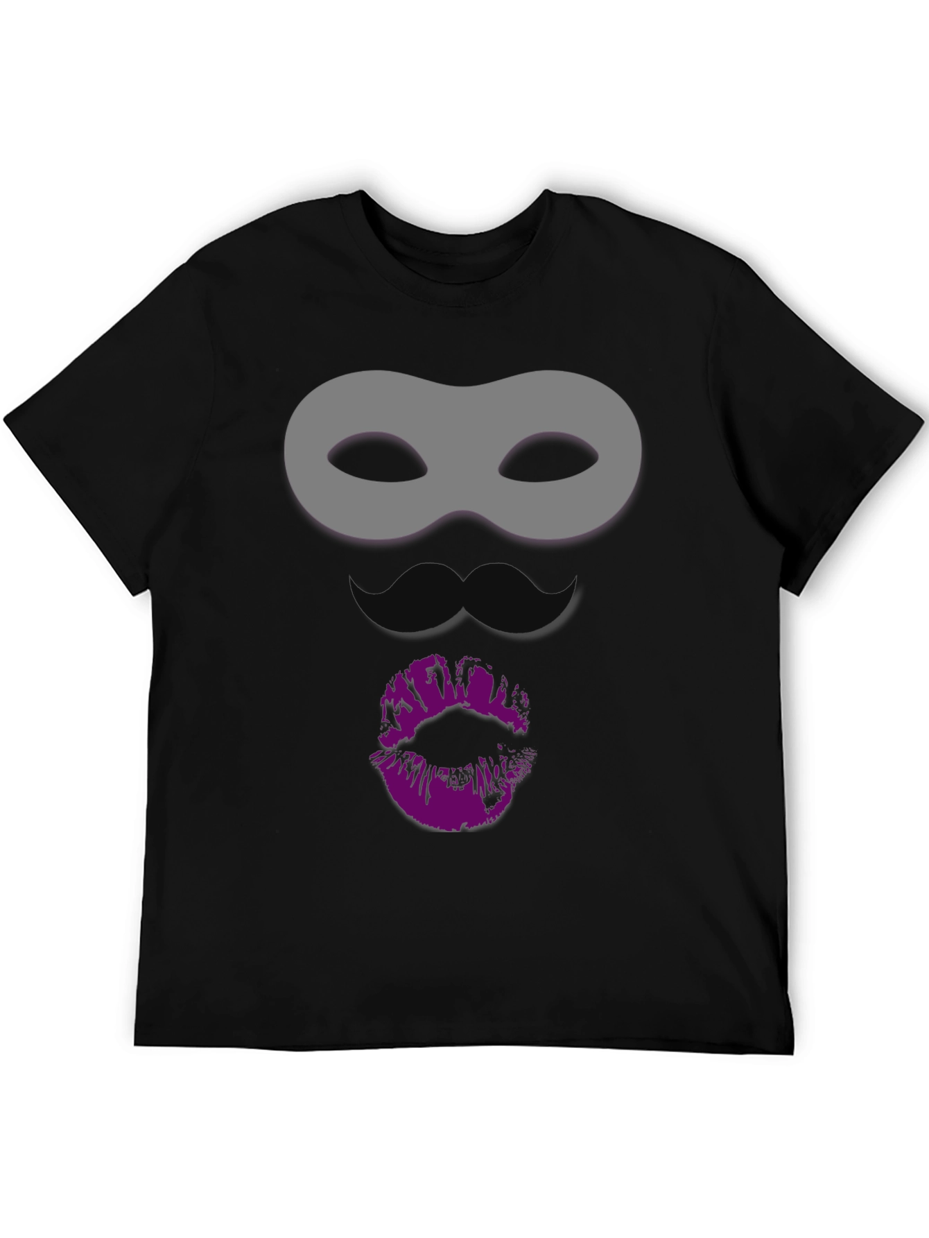 Masked Kiss Graphic Tee - Fun Novelty T-Shirt