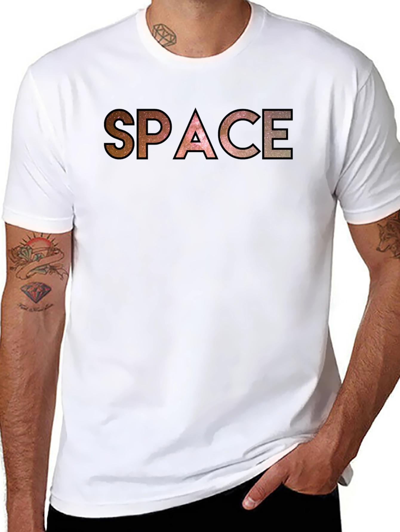 Space Galaxy T-Shirt - Black Tee
