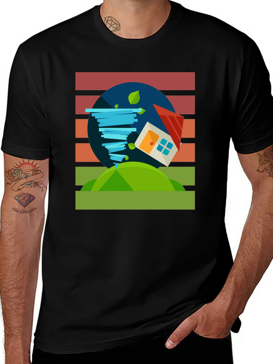 Tornado House Graphic Tee - Disaster Humor Shirt