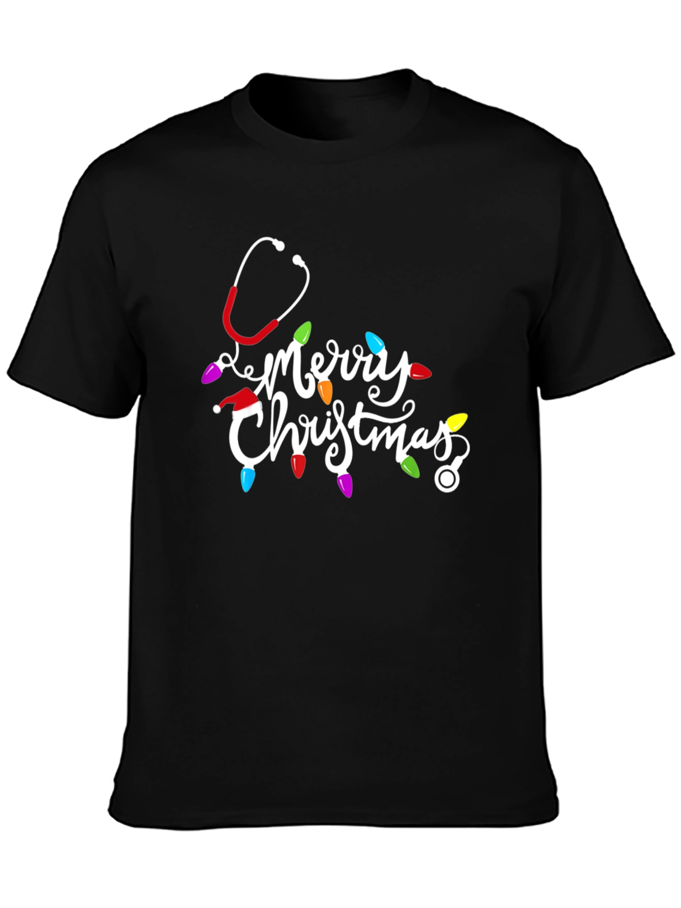 Merry Christmas Nurse Stethoscope T-Shirt