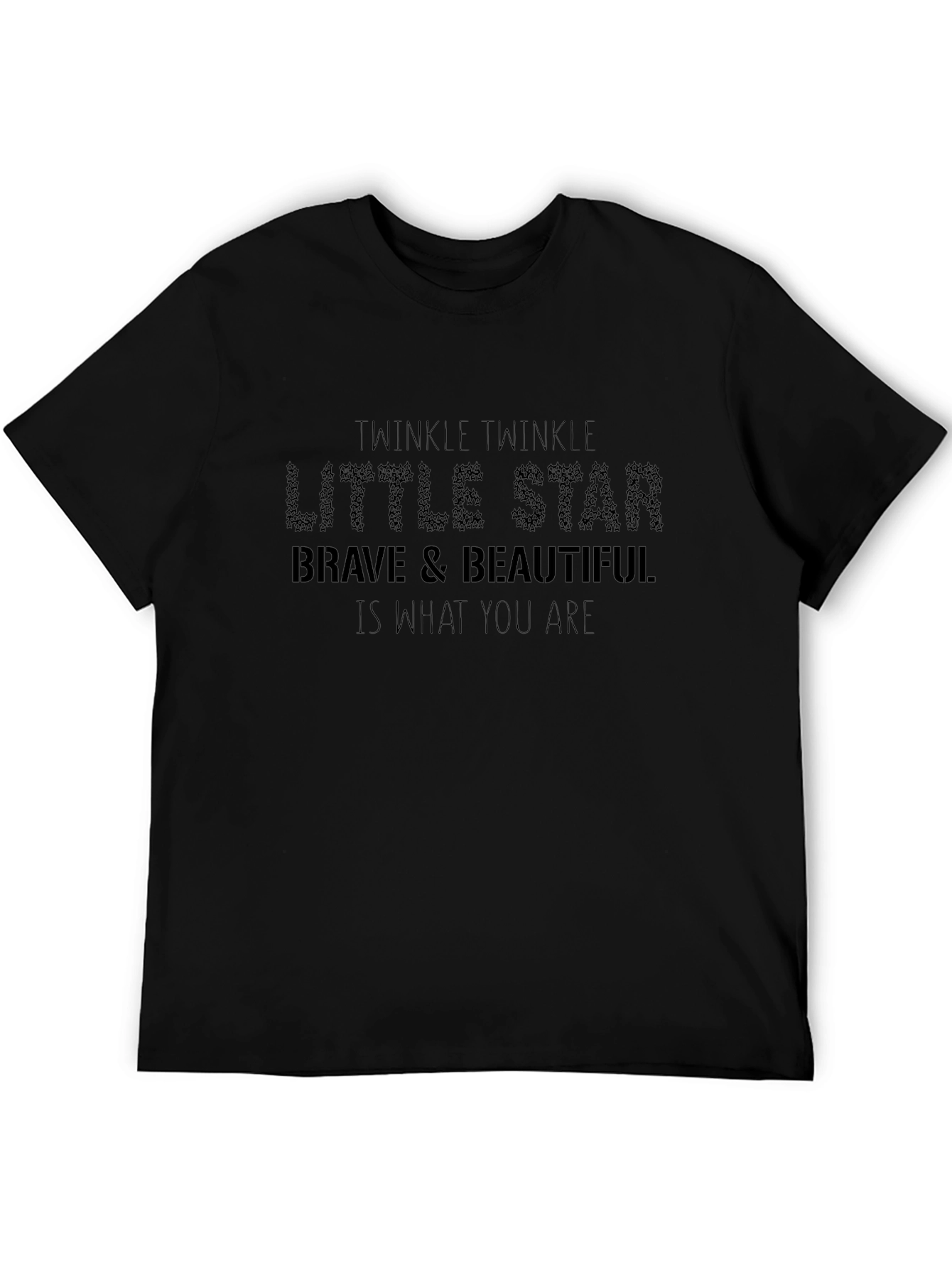 Twinkle Little Star Graphic Black Tee