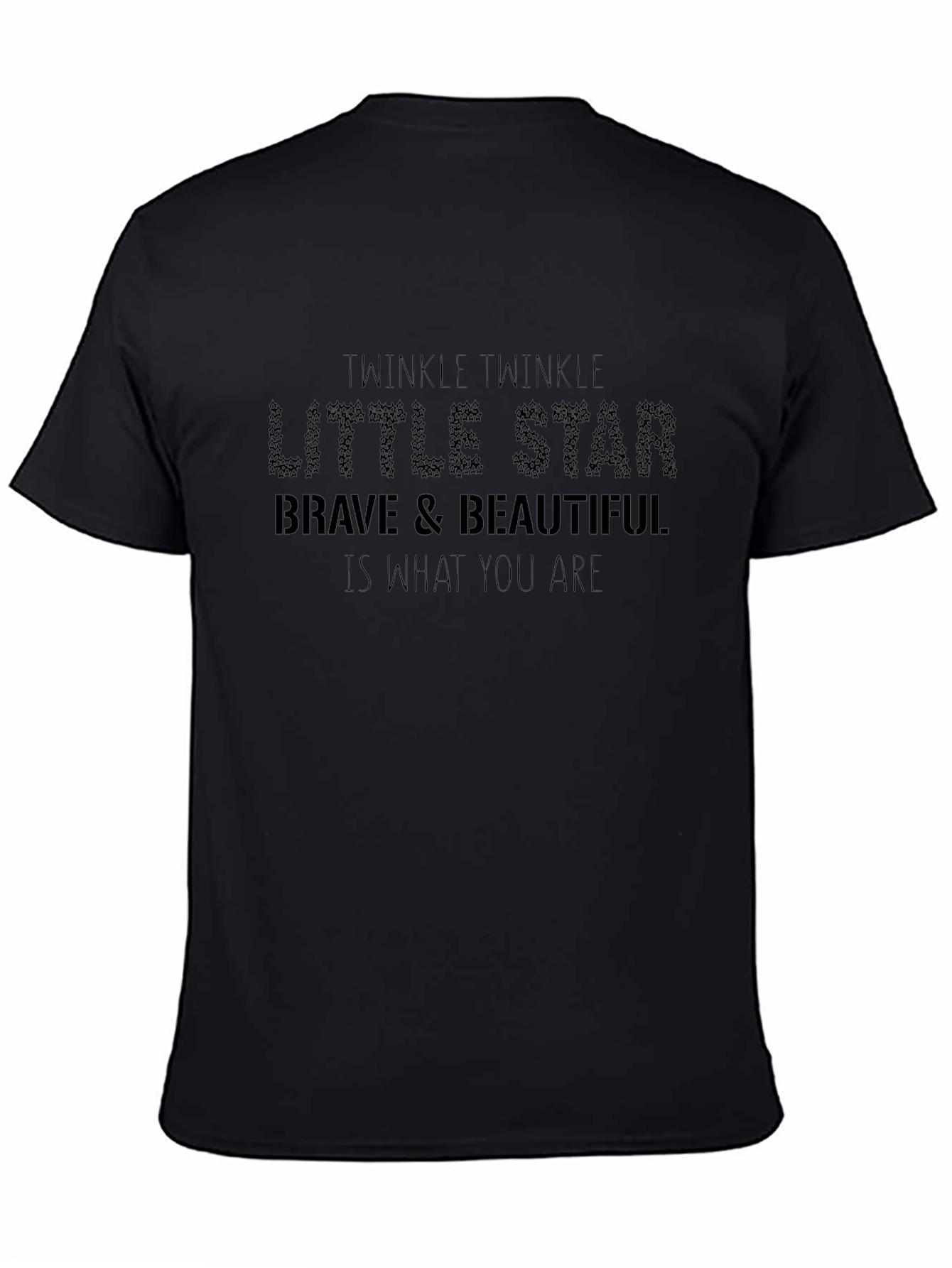 Twinkle Little Star Graphic Black Tee
