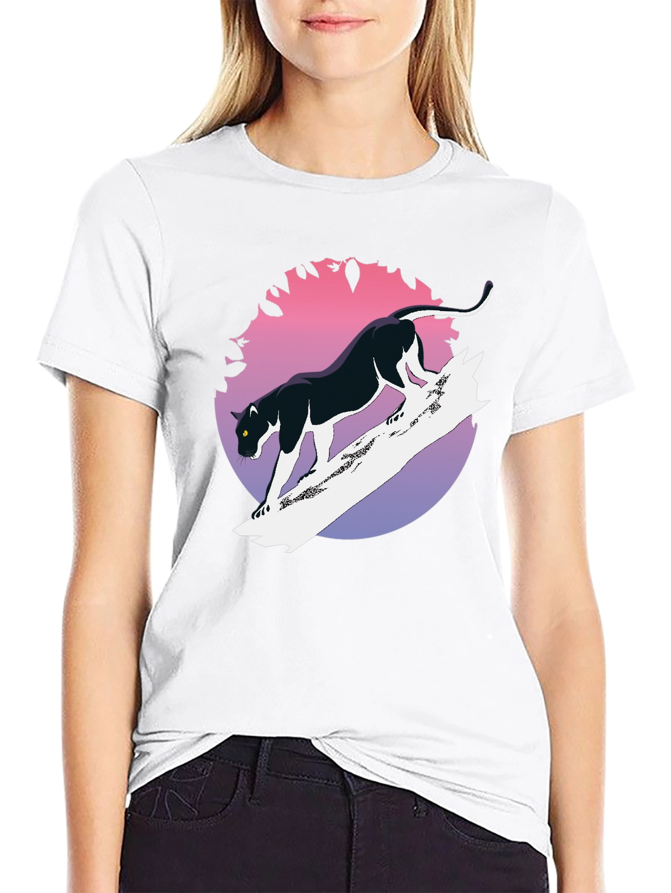 Black Panther Graphic Tee - Retro Style