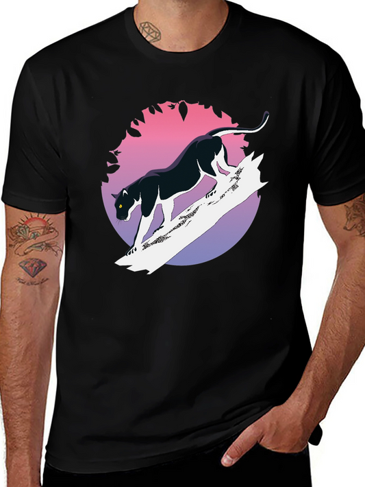 Black Panther Graphic Tee - Retro Style