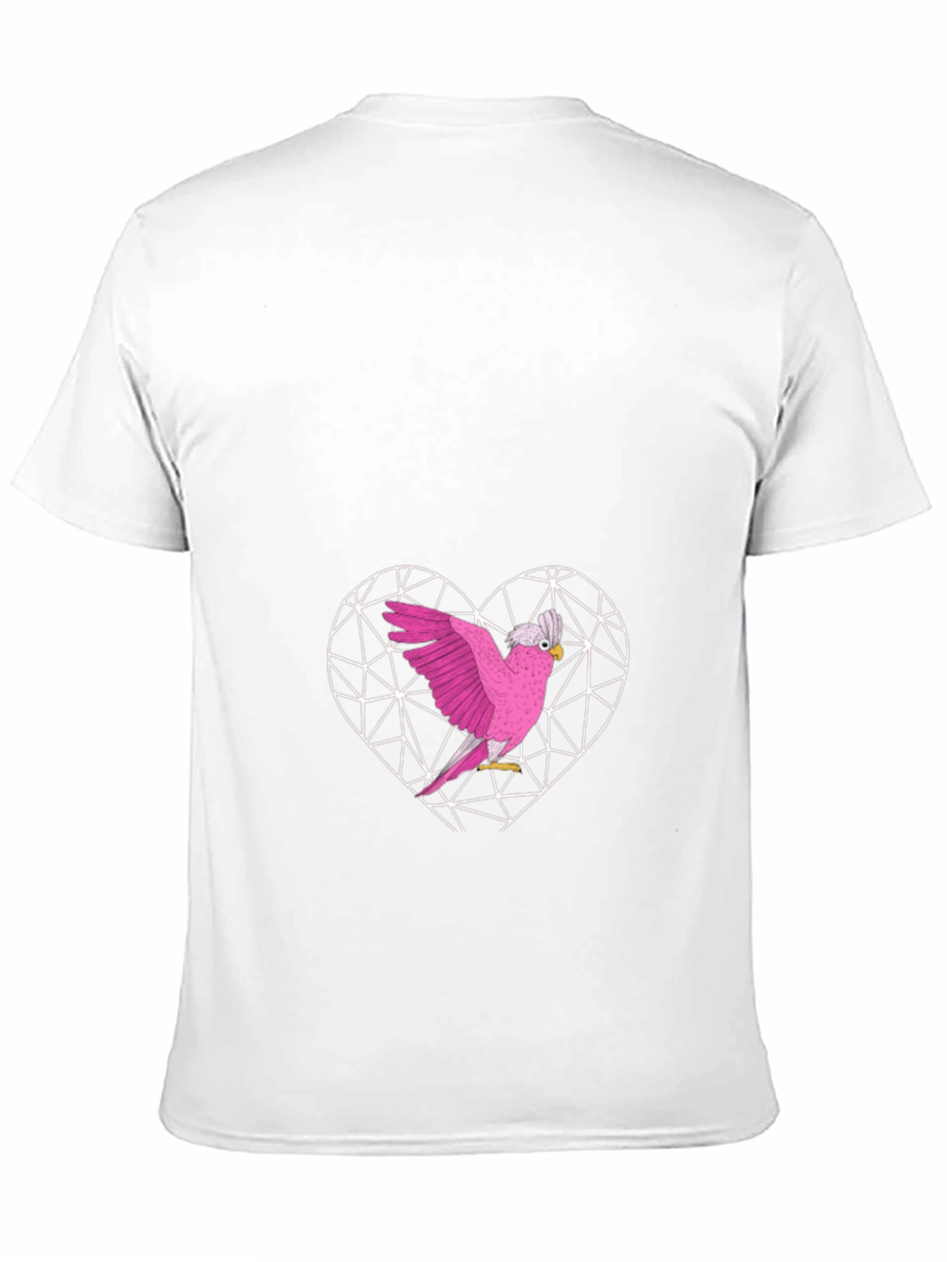 Pink Cockatoo Heart Graphic T-Shirt