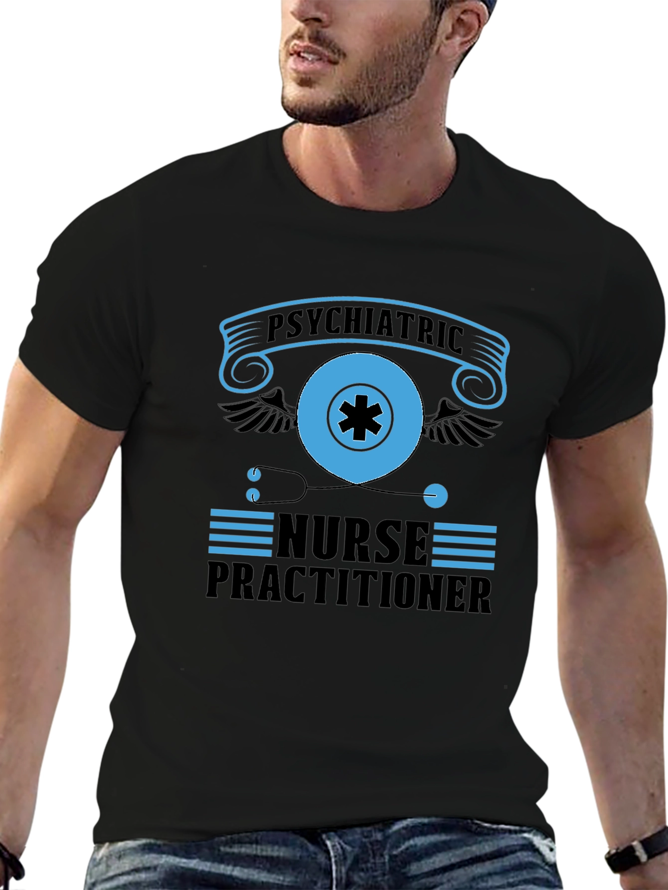Psychiatric Nurse Practitioner Black T-Shirt