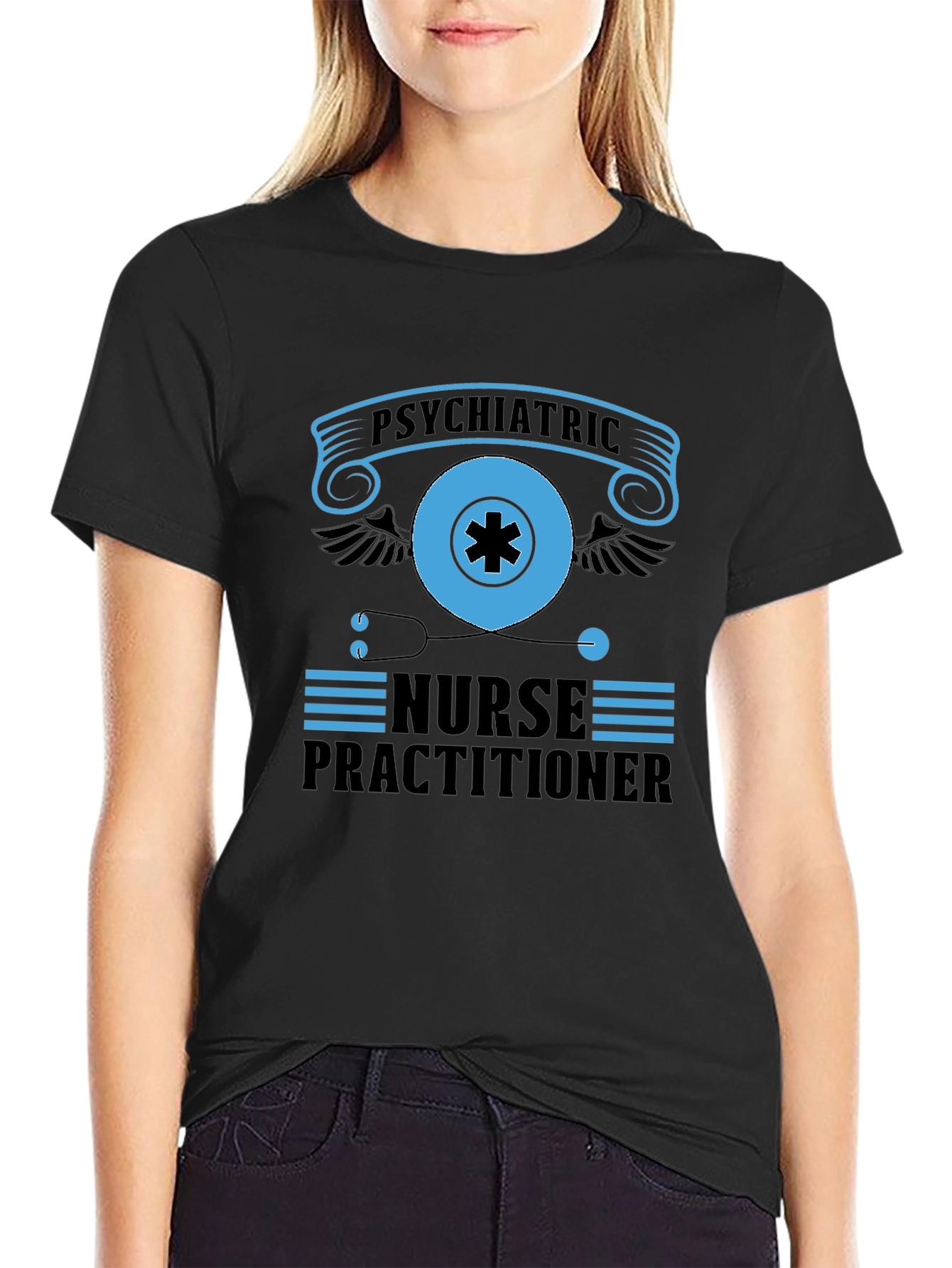 Psychiatric Nurse Practitioner Black T-Shirt