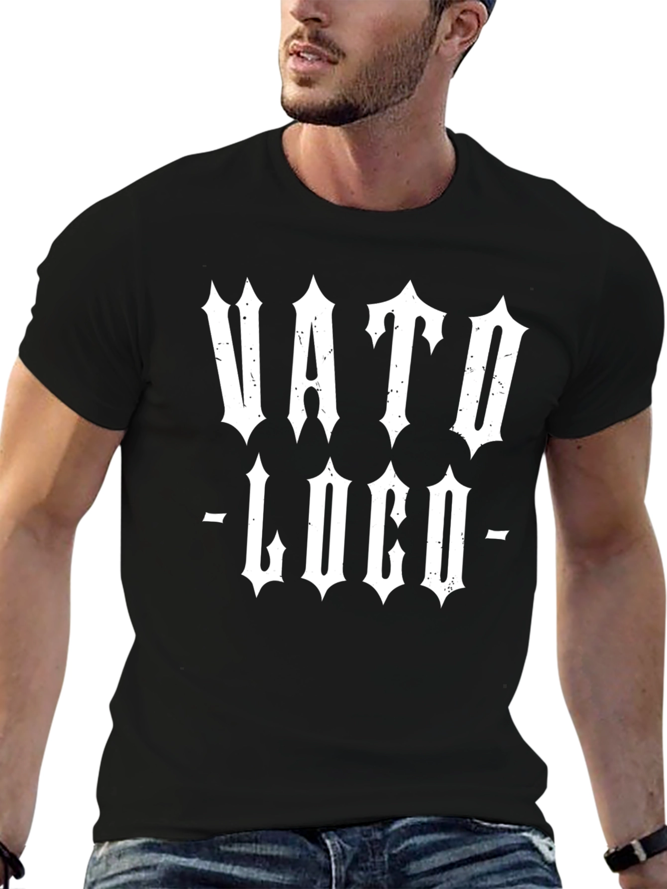 Vato Loco Mens Black Graphic Tee