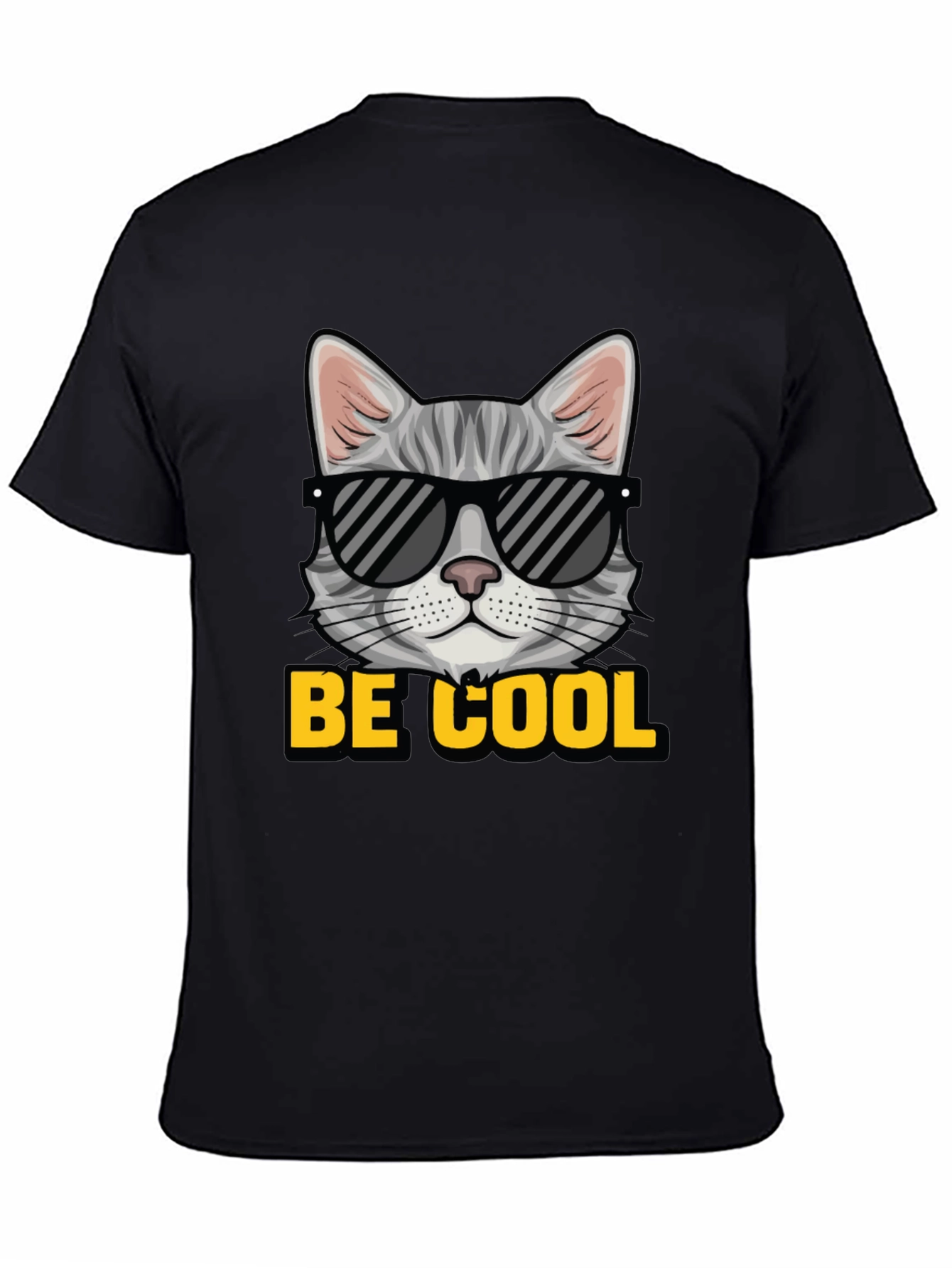 Cool Cat T-Shirt - Mens Black Graphic Tee