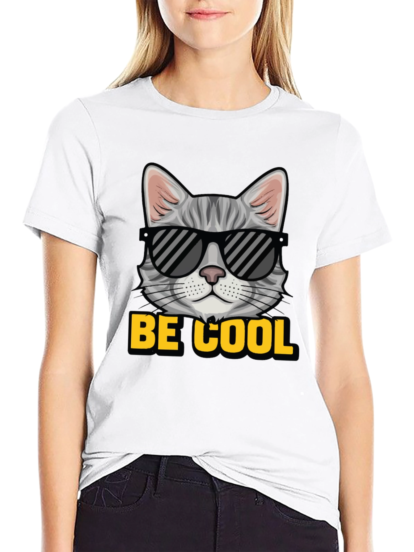 Cool Cat T-Shirt - Mens Black Graphic Tee