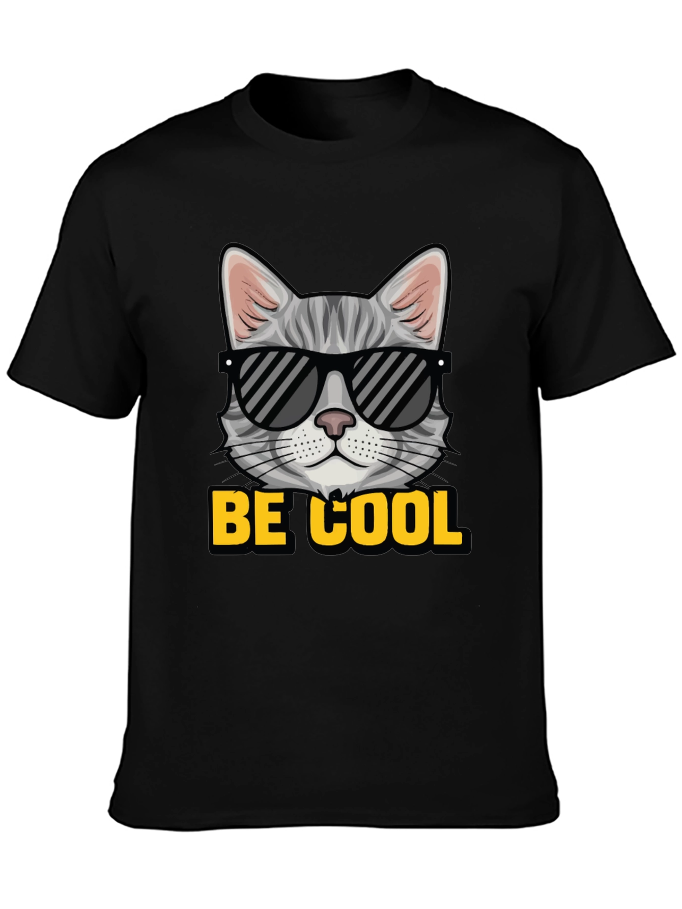 Cool Cat T-Shirt - Mens Black Graphic Tee