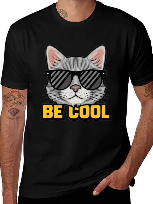 Cool Cat T-Shirt - Mens Black Graphic Tee
