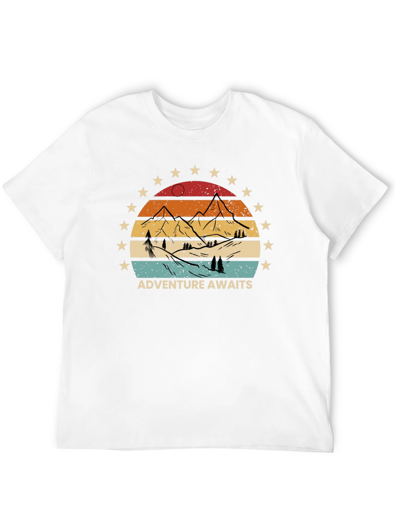 Adventure Awaits Graphic Tee - Retro Style