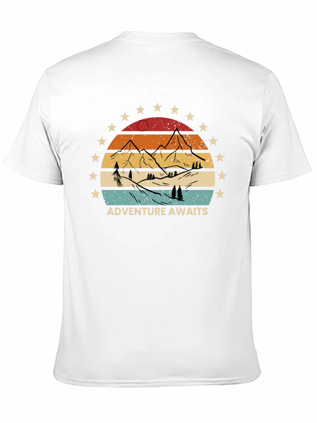 Adventure Awaits Graphic Tee - Retro Style