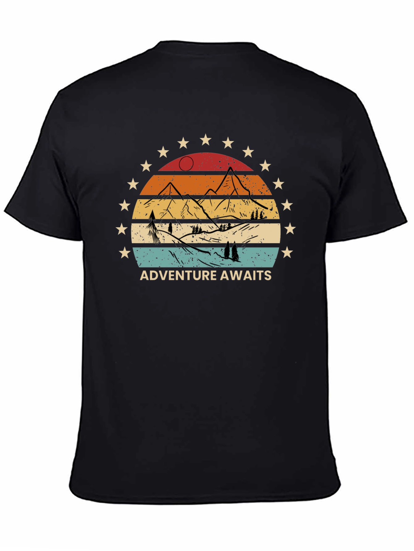 Adventure Awaits Graphic Tee - Retro Style