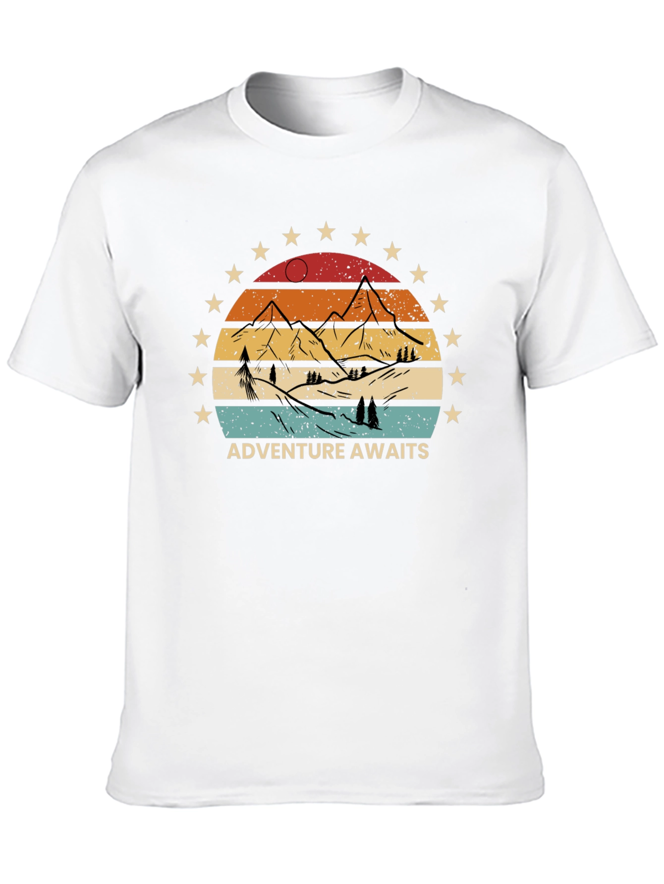 Adventure Awaits Graphic Tee - Retro Style