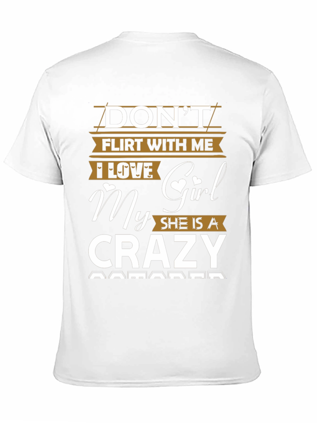 Dont Flirt With Me Crazy Girl Black Graphic Tee