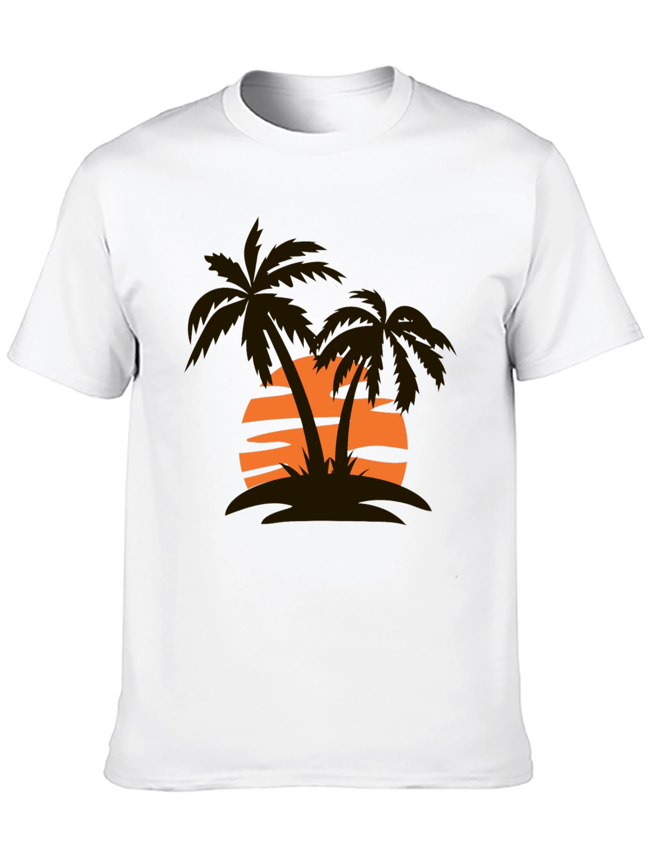 Sunset Palm Tree Graphic Tee - Casual Style