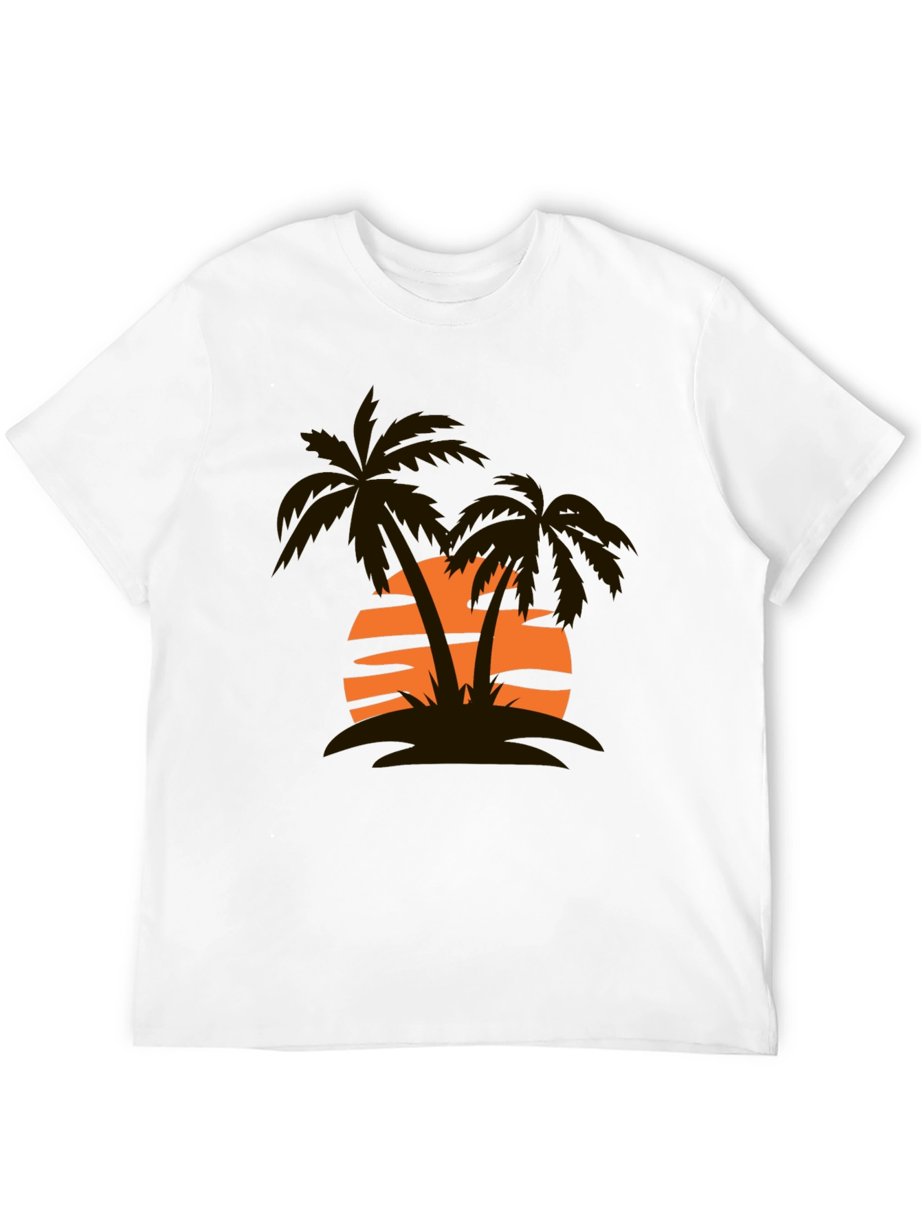 Sunset Palm Tree Graphic Tee - Casual Style