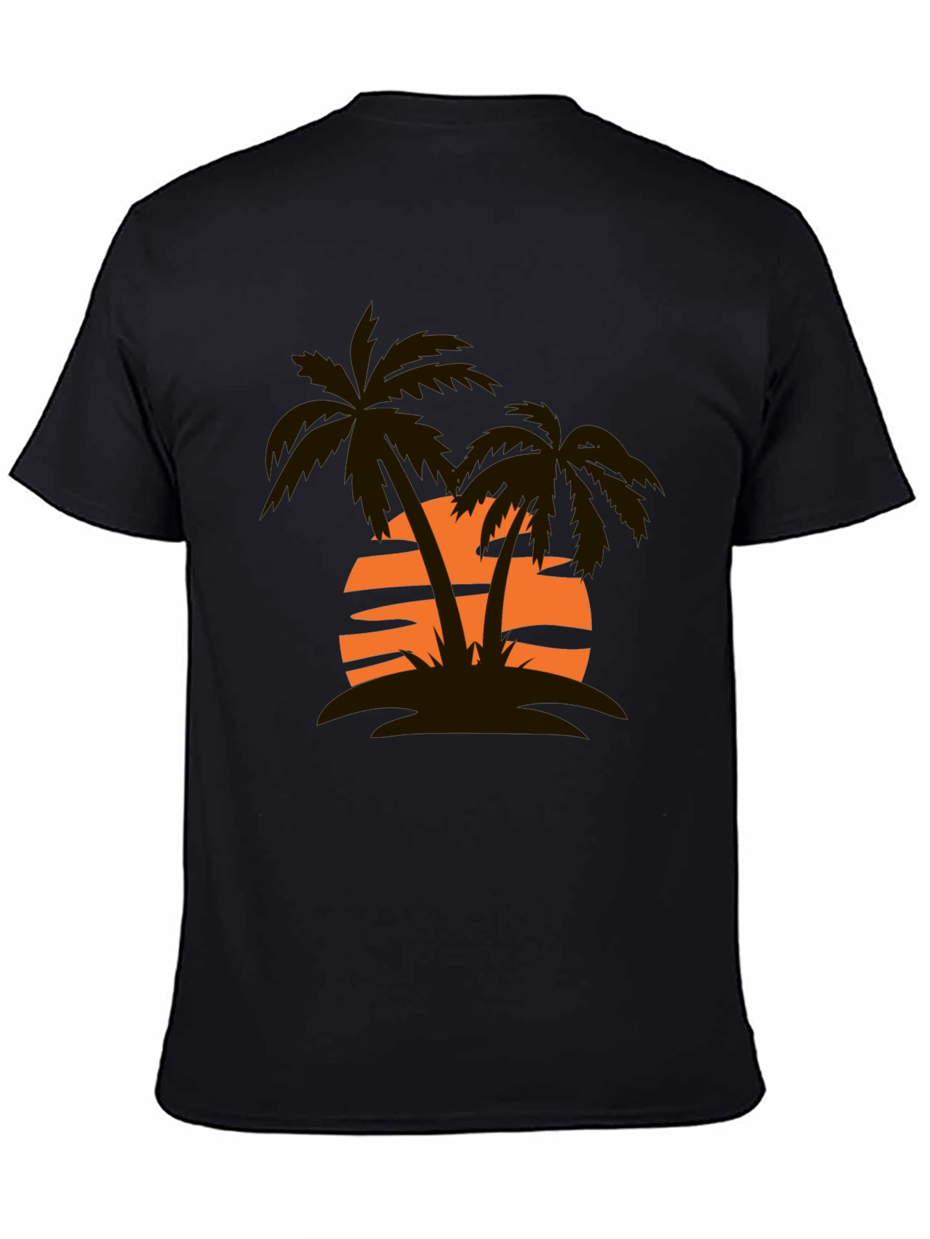 Sunset Palm Tree Graphic Tee - Casual Style