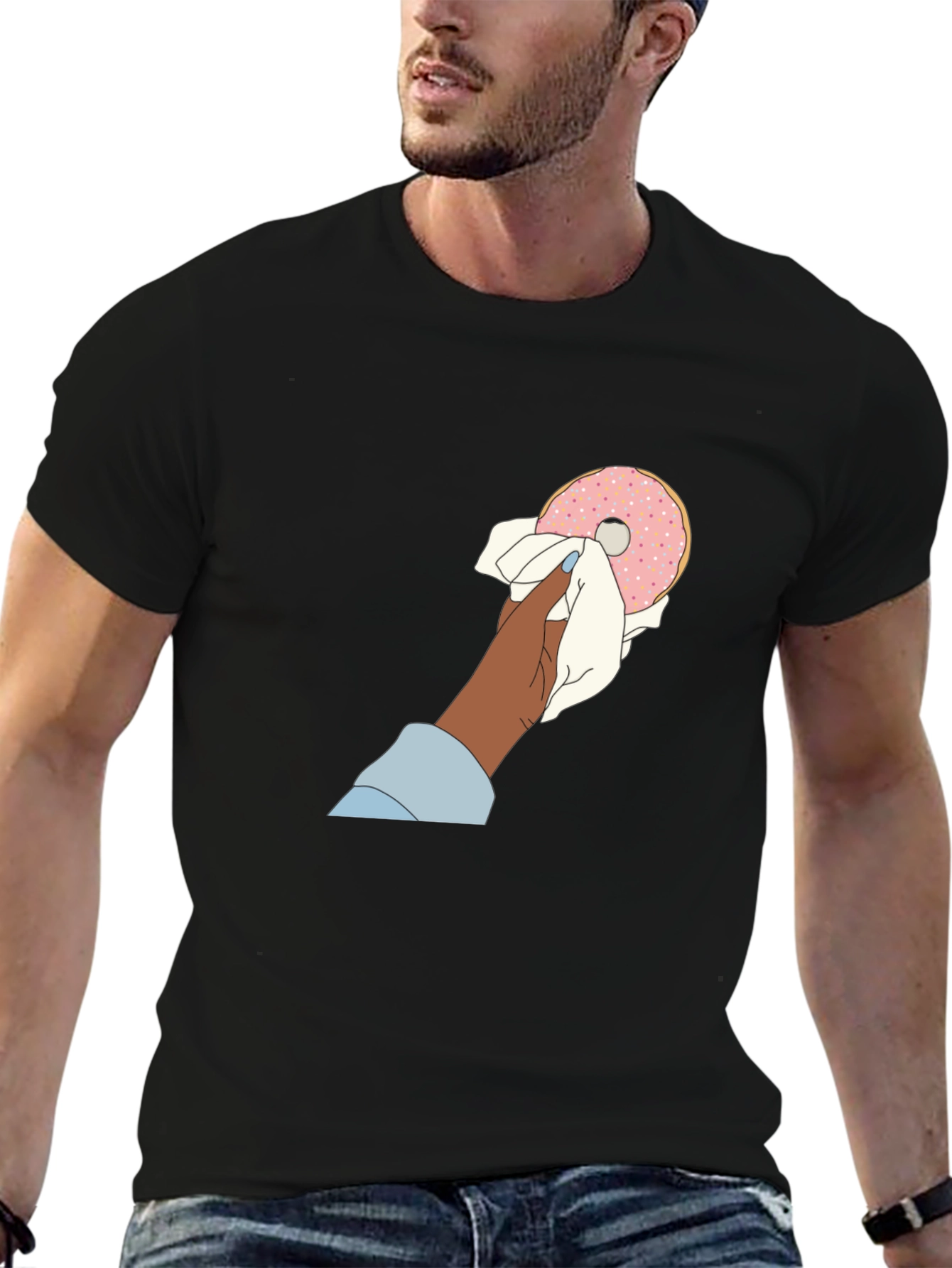 Doughnut Lover Graphic Tee - Black Unisex T-Shirt