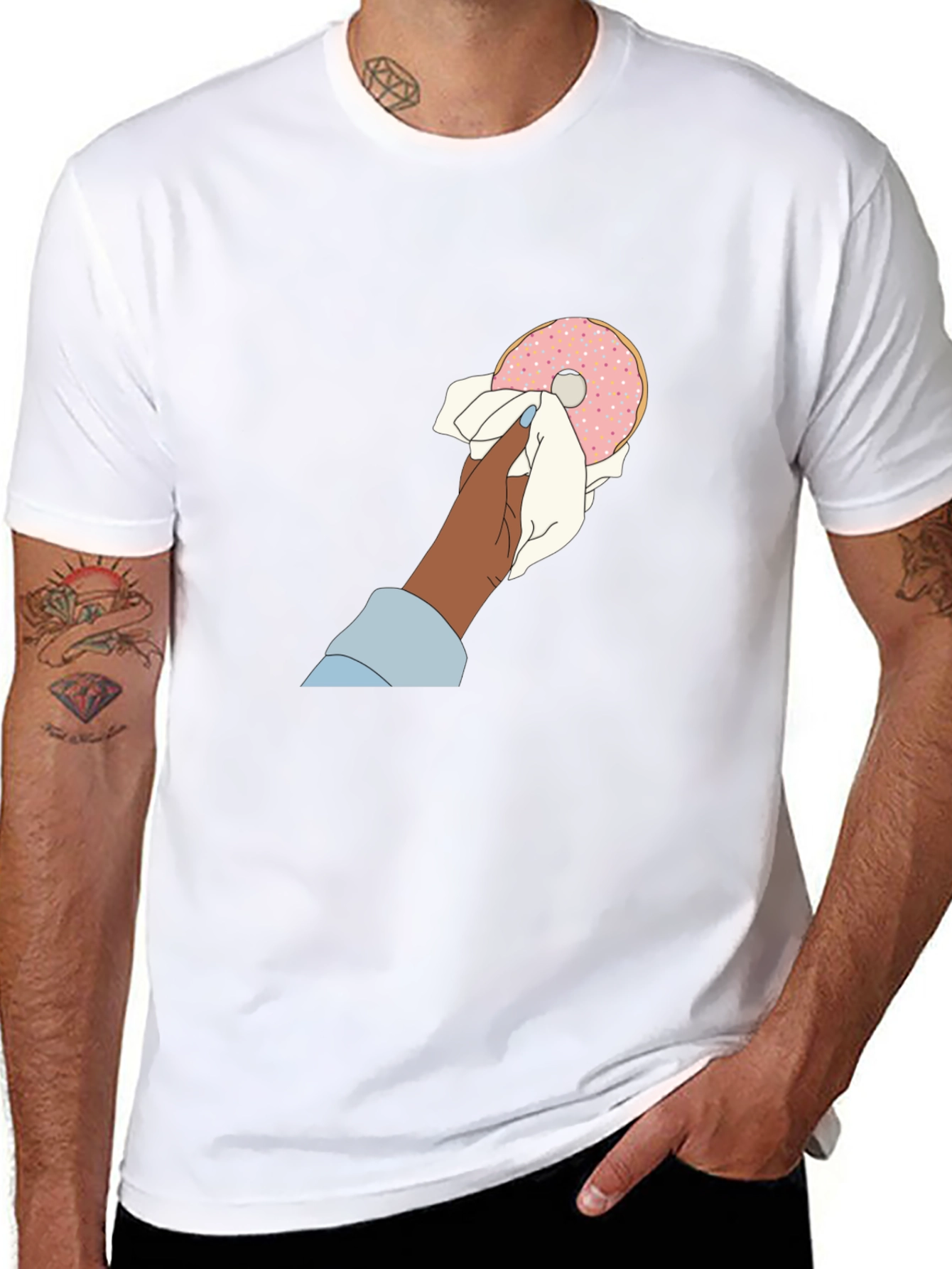 Doughnut Lover Graphic Tee - Black Unisex T-Shirt