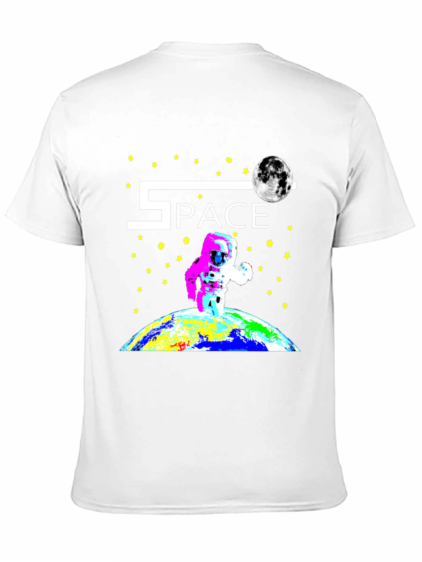 Space Astronaut Graphic Black T-Shirt