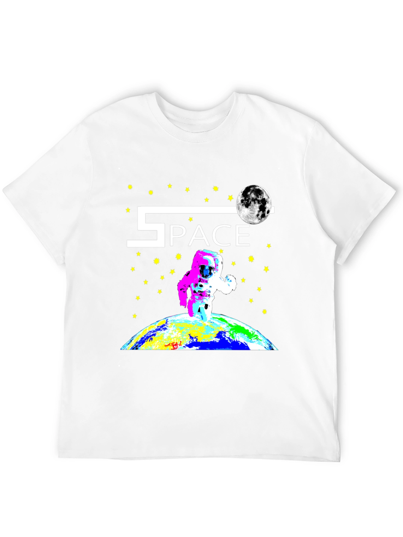 Space Astronaut Graphic Black T-Shirt