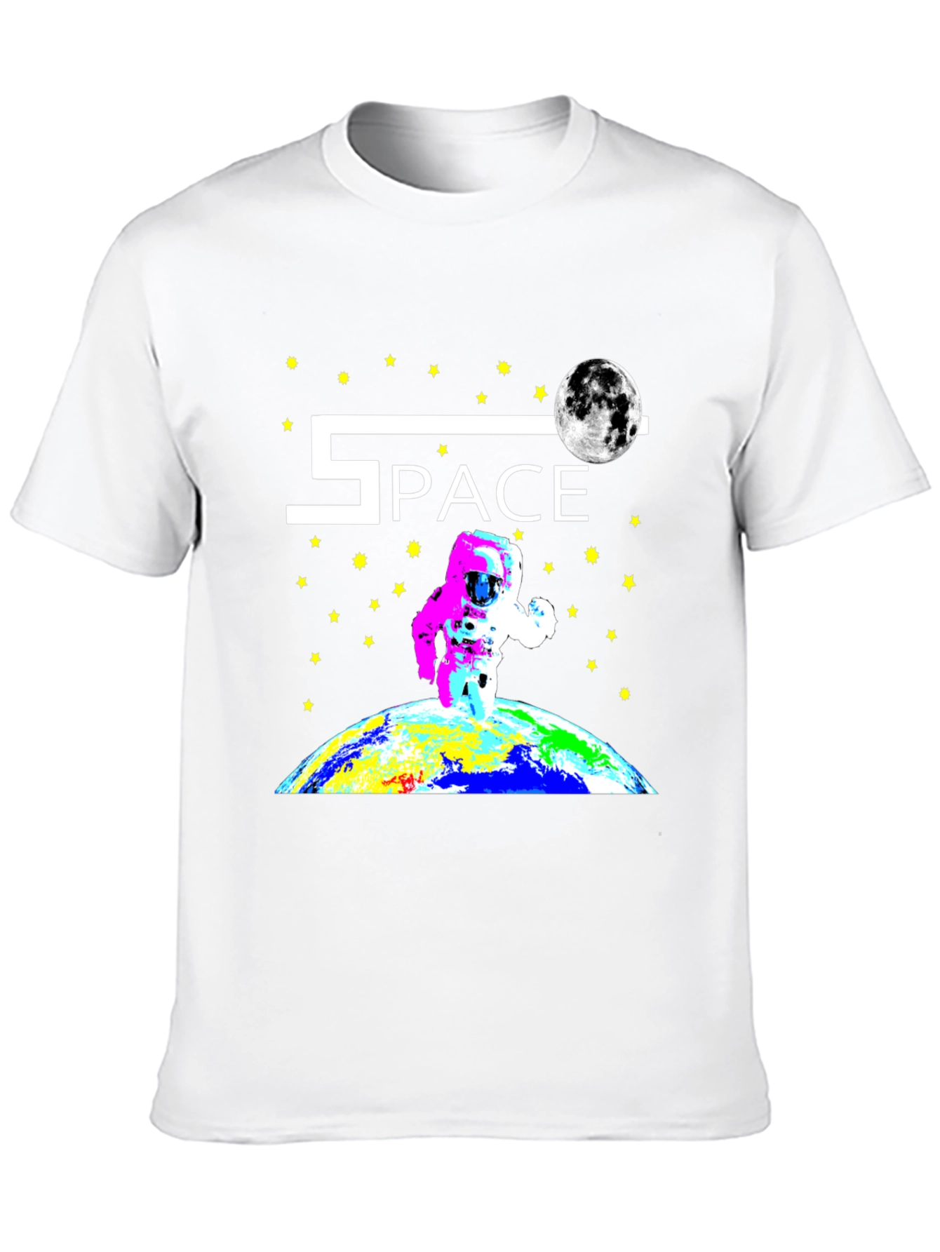 Space Astronaut Graphic Black T-Shirt