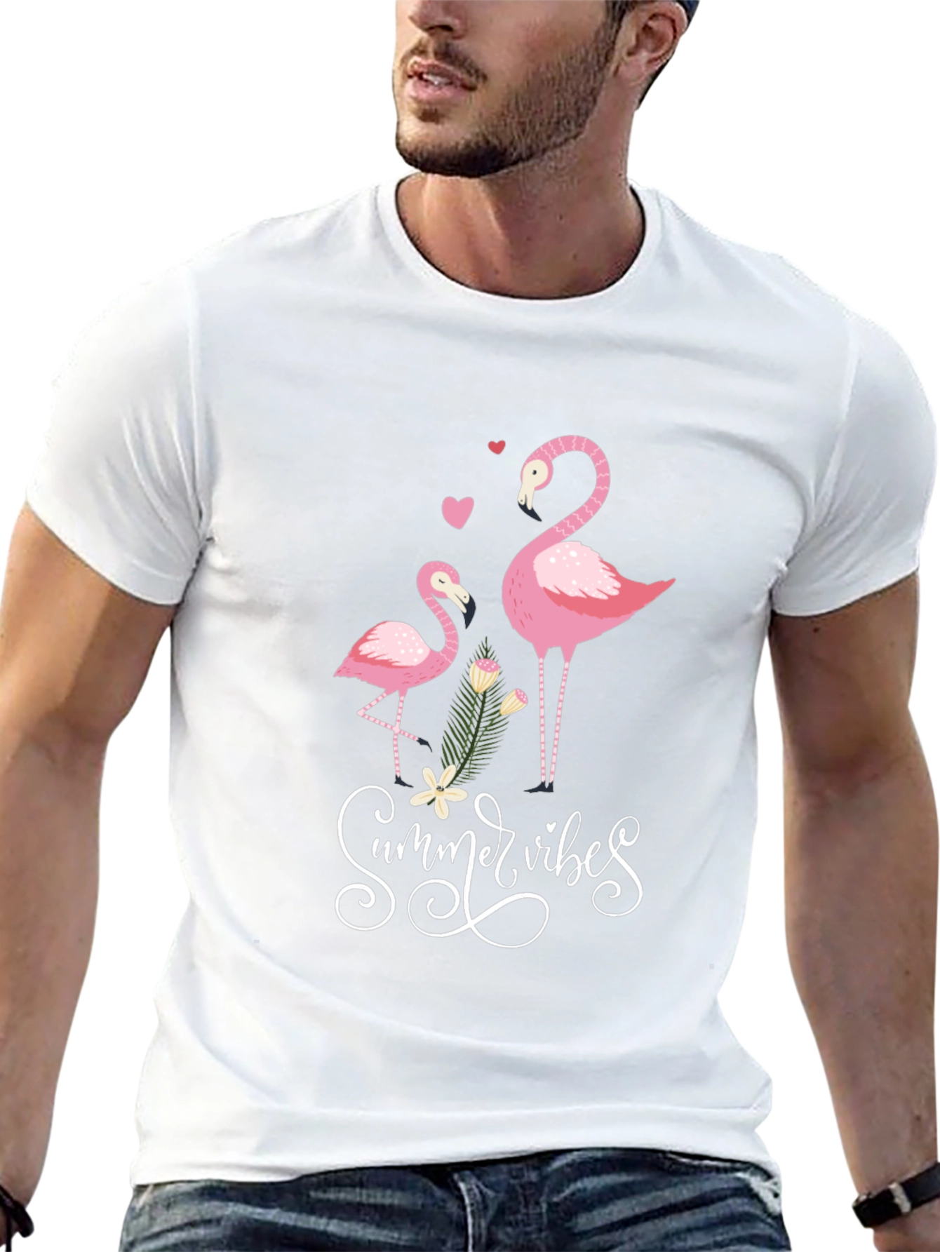 Summer Vibes Flamingo Graphic Tee