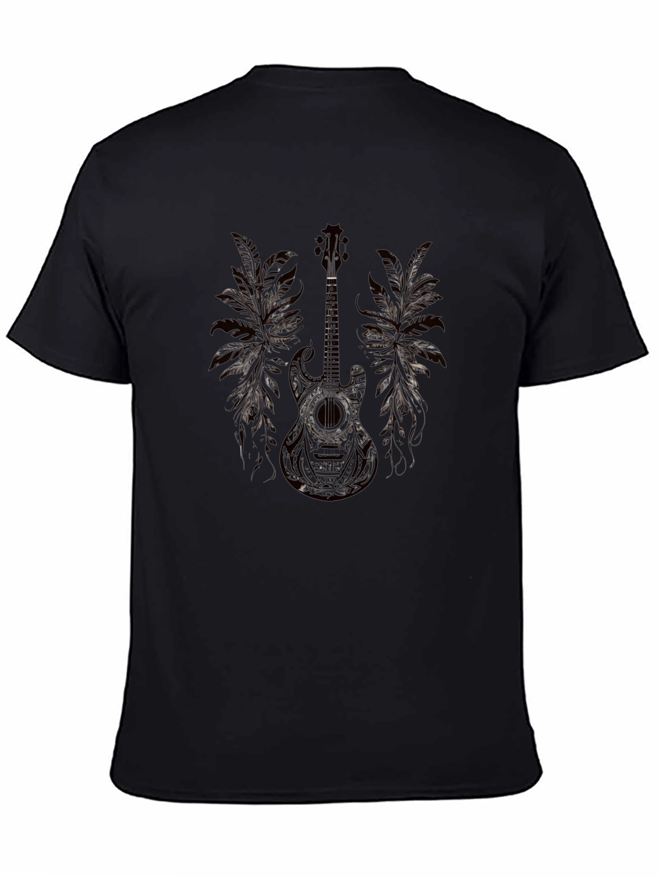 Guitar Graphic Black T-Shirt