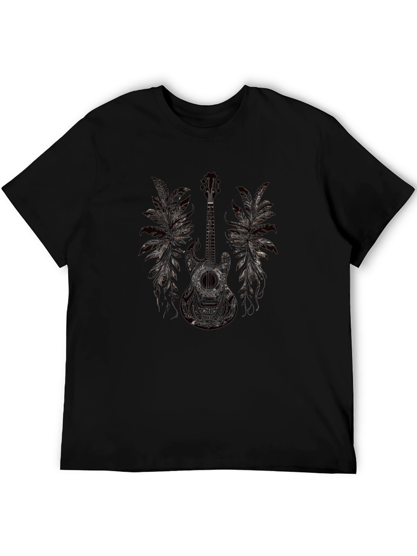 Guitar Graphic Black T-Shirt