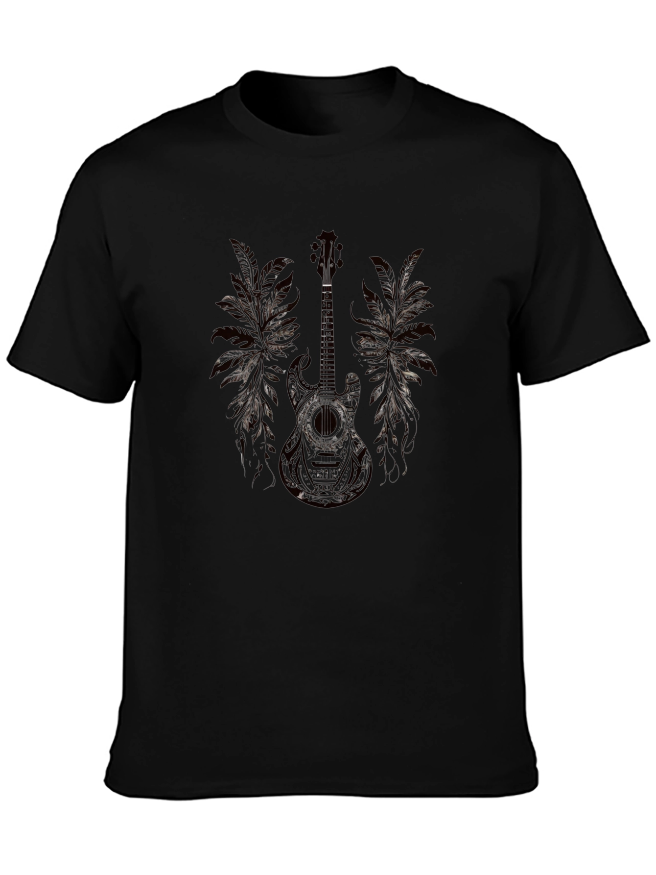 Guitar Graphic Black T-Shirt