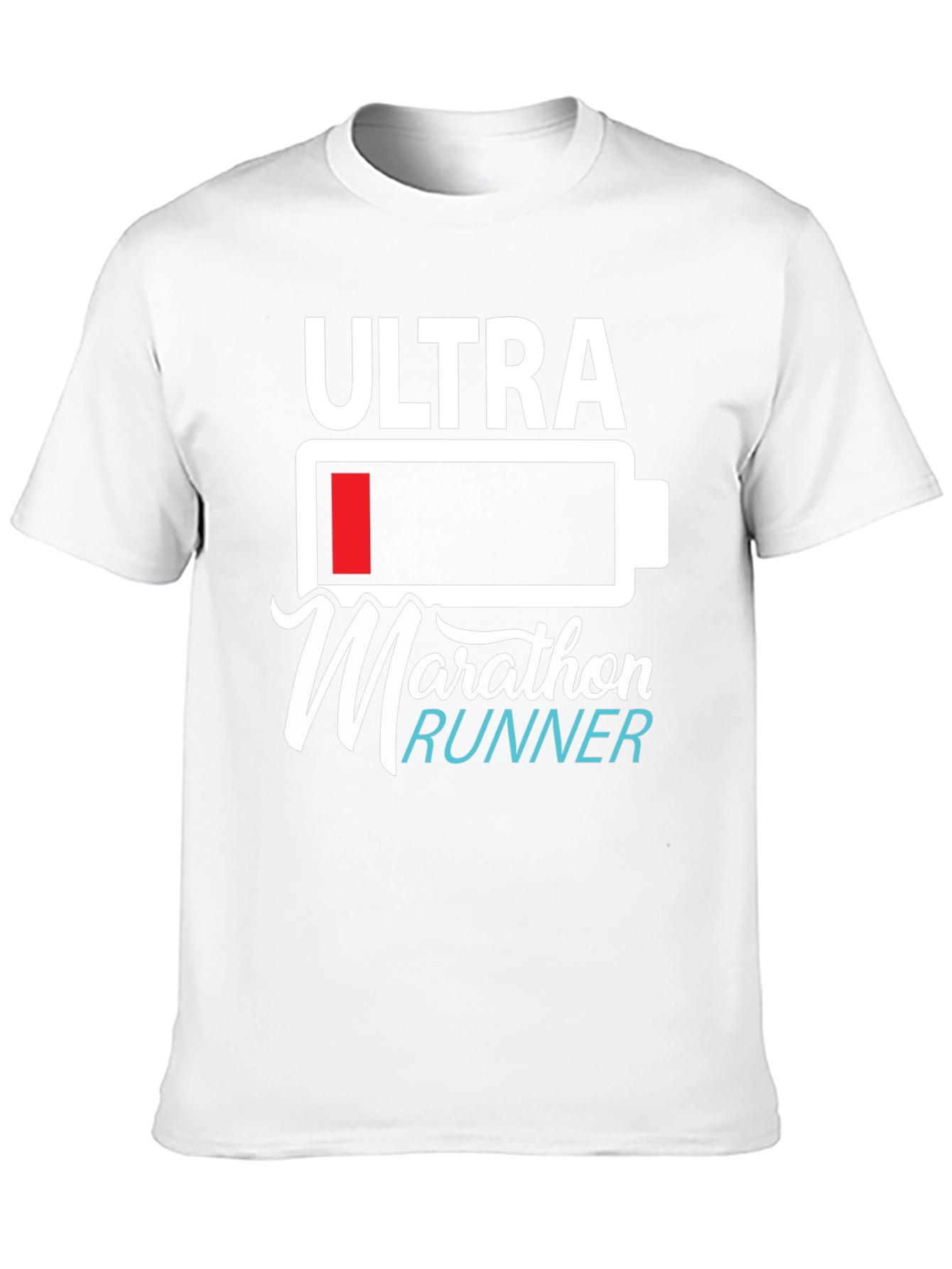 Ultra Marathon Runner Graphic T-Shirt - Black Cotton Blend