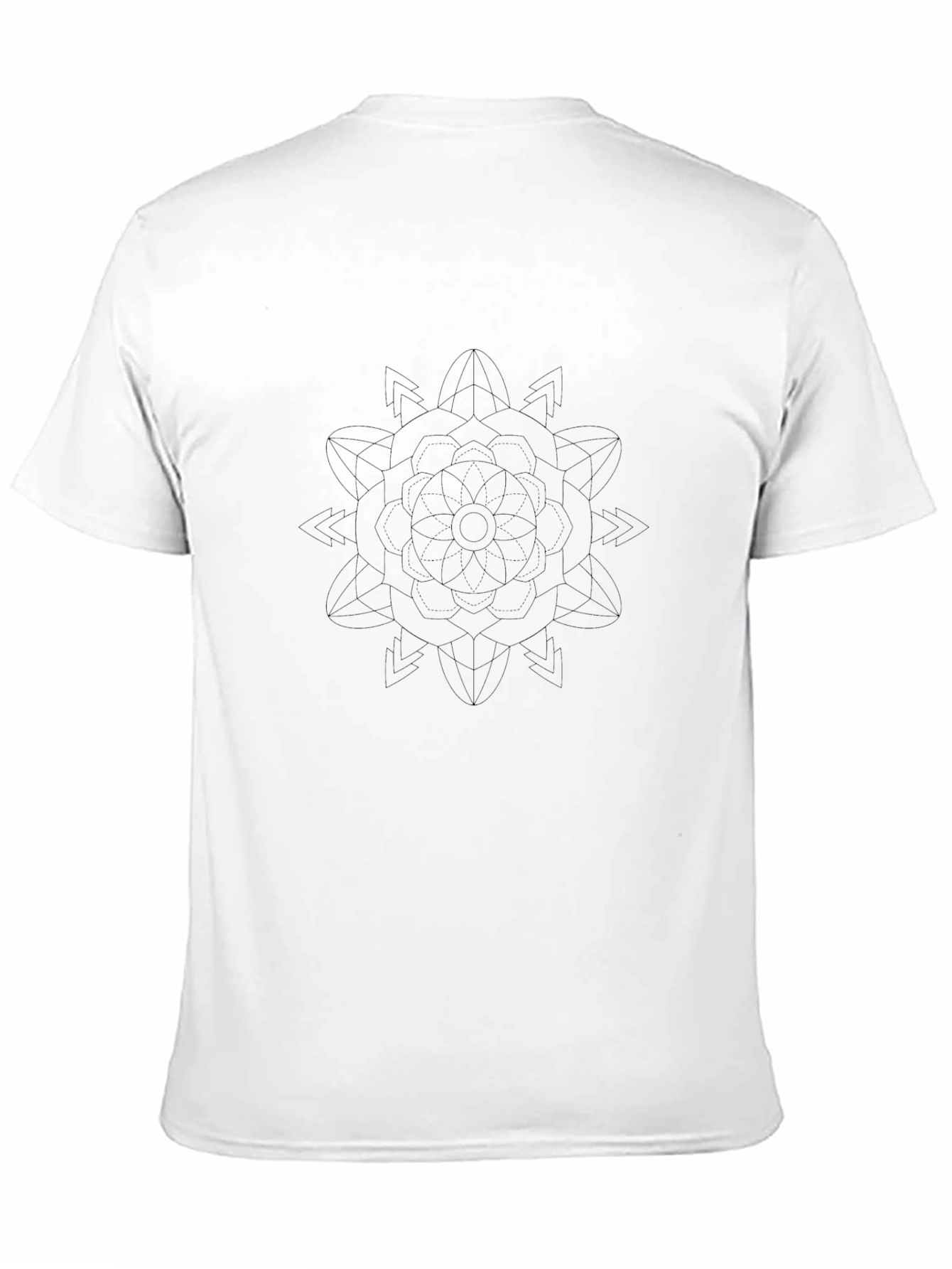 Geometric Mandala Graphic Tee - Classic Black T-Shirt