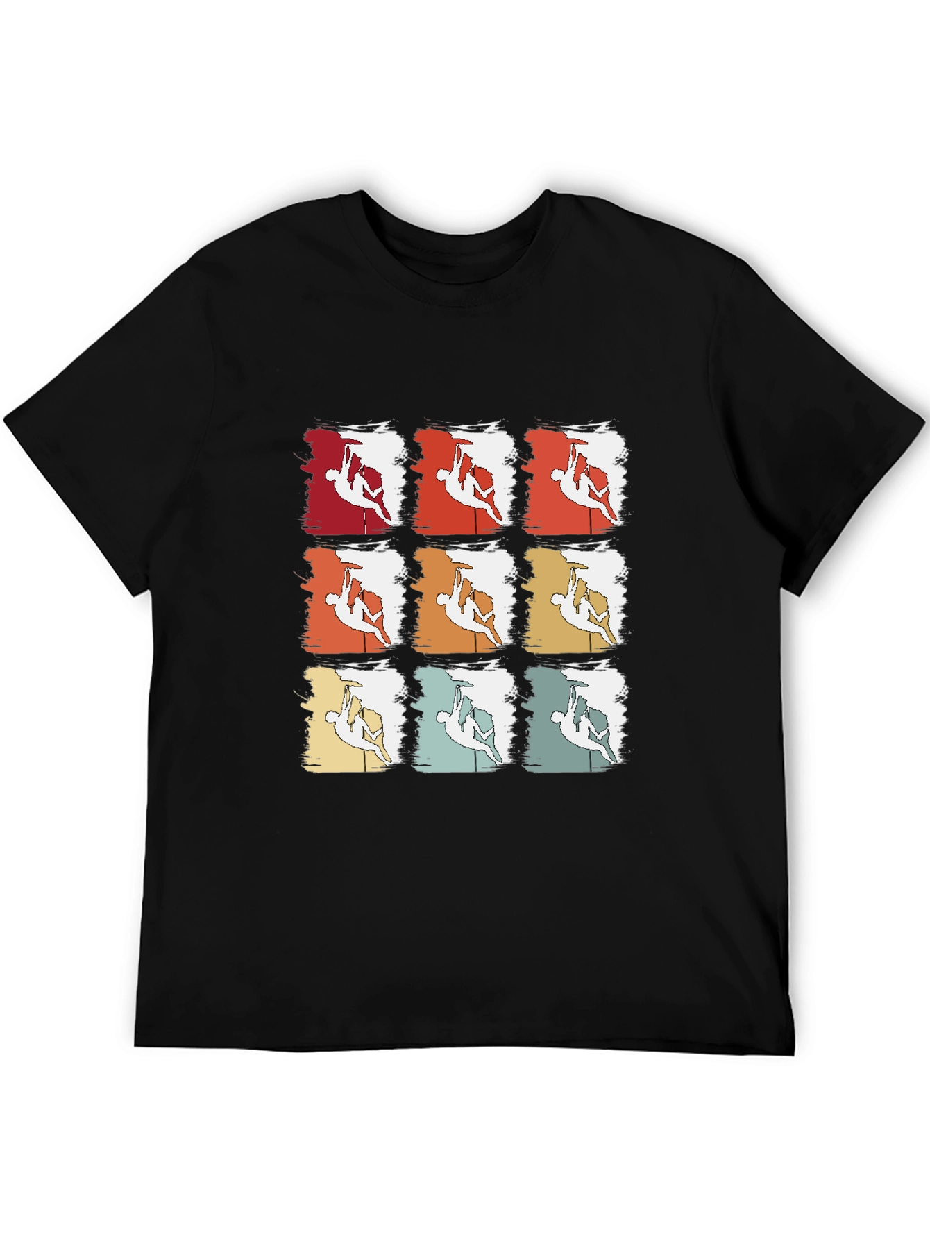 Retro Rock Climbing T-Shirt - Nine Climber Design