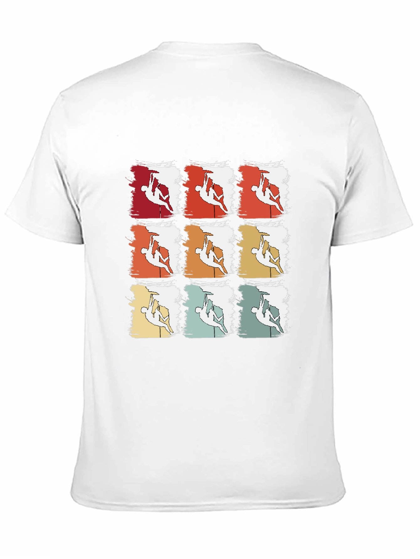 Retro Rock Climbing T-Shirt - Nine Climber Design