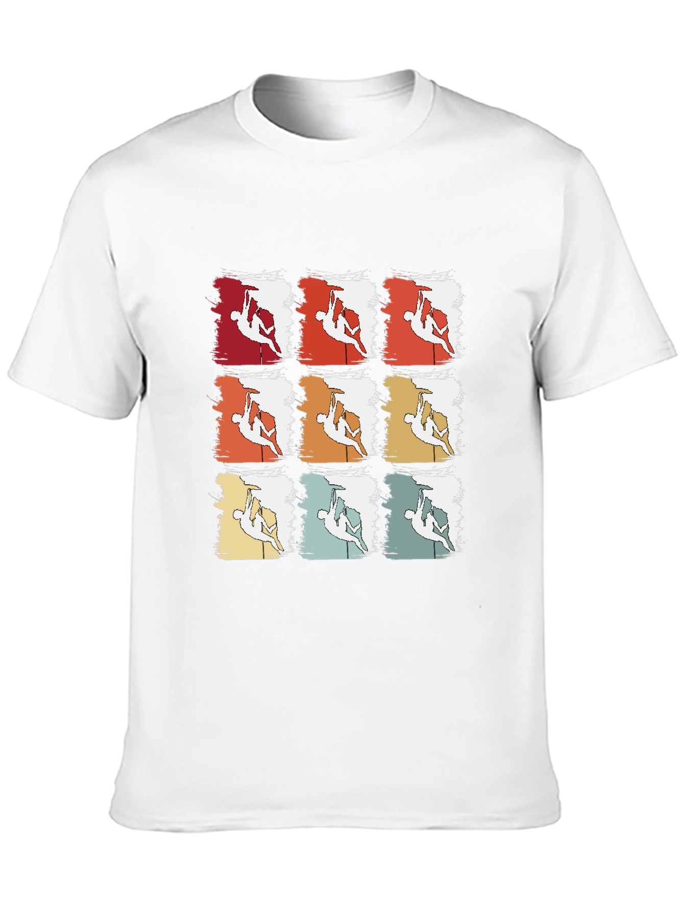 Retro Rock Climbing T-Shirt - Nine Climber Design